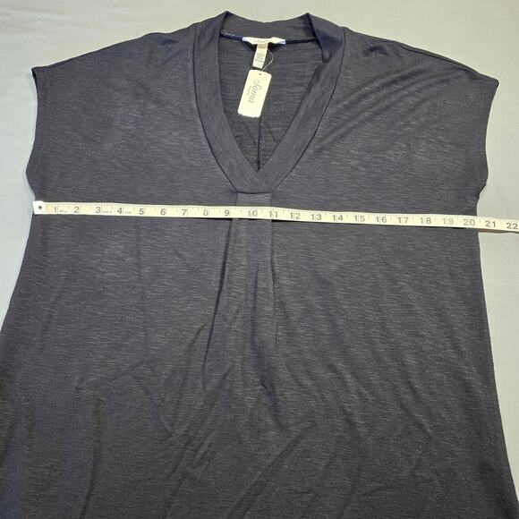 Soma Black Tunic Shirt Soft Slub Terry Straight Stretch NEW $69 Women Size M Top - Picture 4 of 7